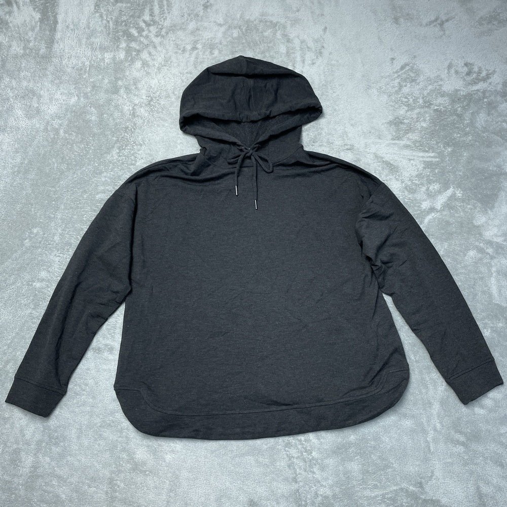 Max & Mia Women's L Hoodie Heather Charcoal Modal Blend a2334